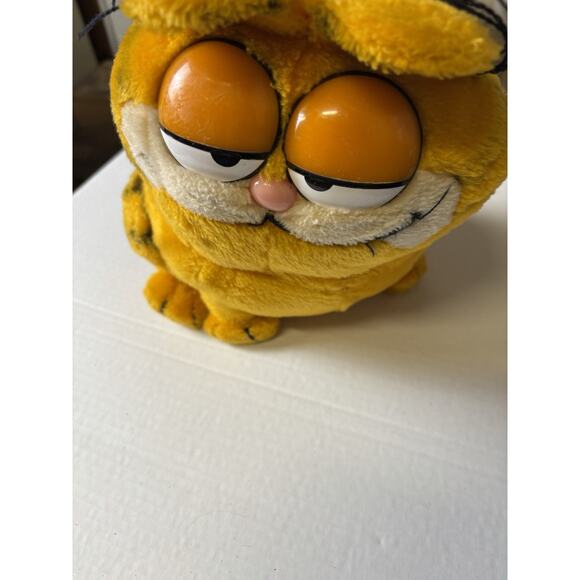 Vintage 1981 Dakin Garfield Plush Sitting Orange Fat Cat Stuffed Animal Toy 12” - Picture 7 of 16